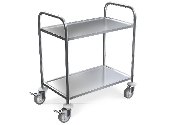 Chariot inox 2 plateaux
