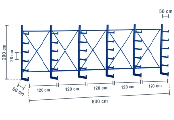 Rayonnage cantilever